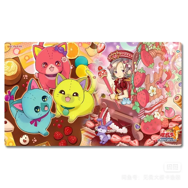 Tapis de jeu Yugioh Madolche Mini Meowcaroons Yu-Gi-Oh! Tapis de jeux de cartes à collectionner TCG OCG, plaque de duel, tapis de souris en caoutchouc