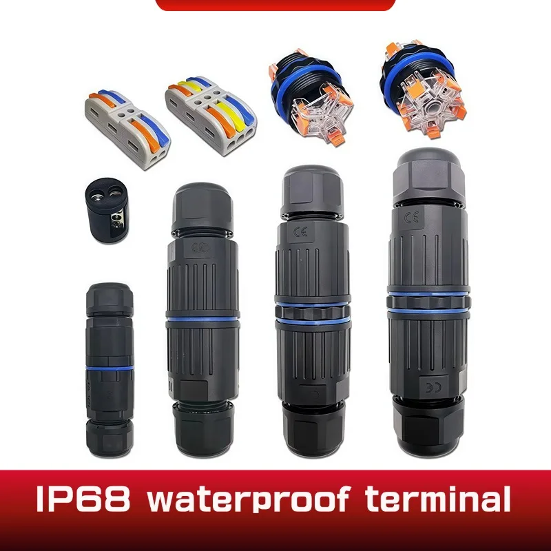 IP68 waterproof cable connector KVSF-15 2 in 2 out 2Pin 3Pin 4Pin 5Pin Electrical Terminal Adapter Wire Connector LED Light