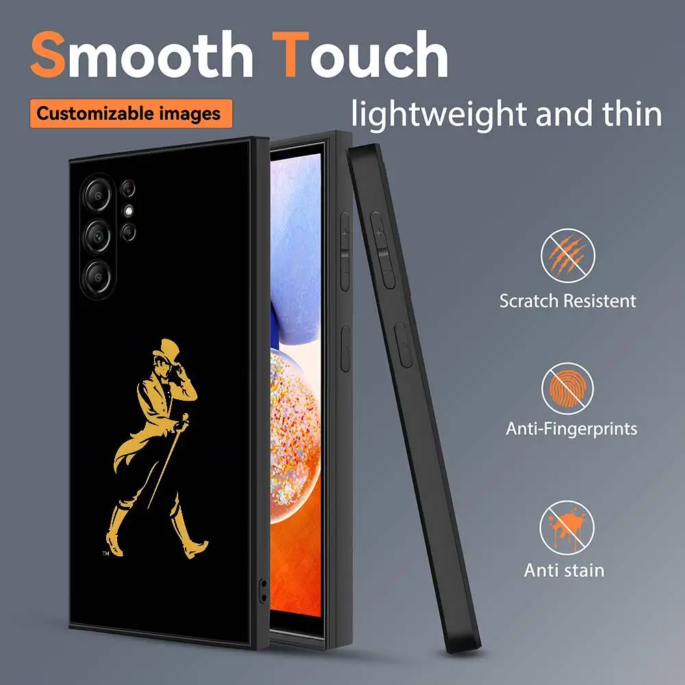 

Simple Wine J-Johnnie WalkerS Logo Phone Case For Samsung Galaxy S25 S24 S23 S22 S21 S20 Ultra Plus Frosted Soft Cover Funda