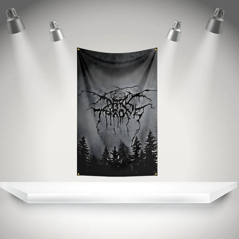 D-Darkthrones Flag Rock Music Band Banner   HD Printing Tapestry Exhibition, Music Band Fans, Garage Decor