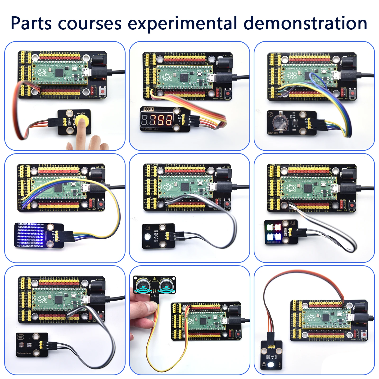 Keyestudio Raspberry Pi Pico 37/24/42 in 1 Sensor Kit For Raspberry Pi Pico Starter Kit Support Python&Arduino Programming