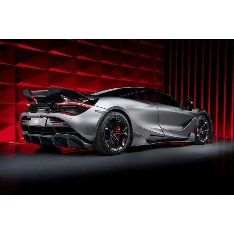 Hoge Glanzende Koolstofvezel Auto Bumper Side Rok Voor McLaren 720S FR Stijl Body Kits Rocker Panelen