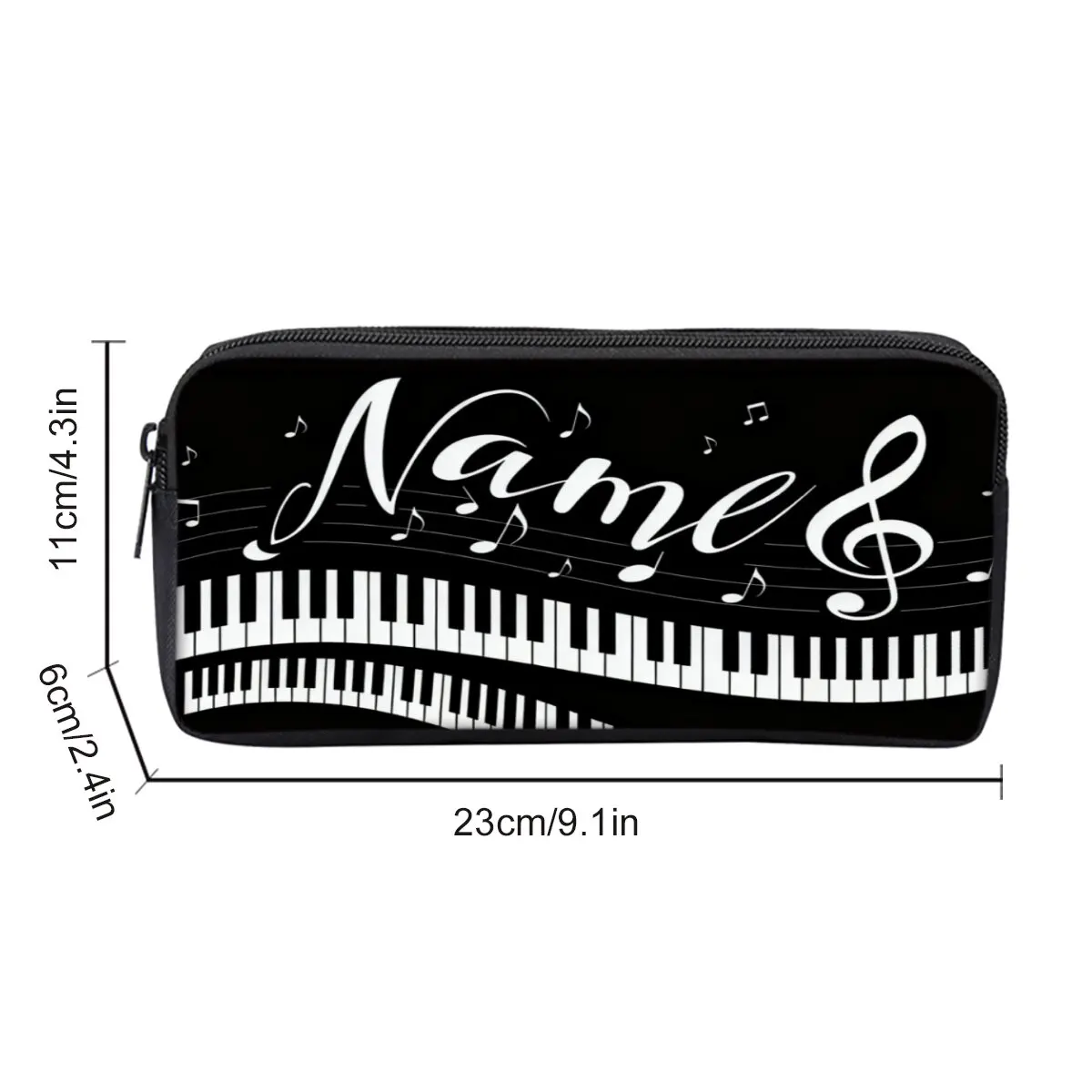 Colorful Notes Print Single Layered Pencil Case for Boy/Girls Best Gifts 2D Cartoon School Supplies Pencil Pouch for Children