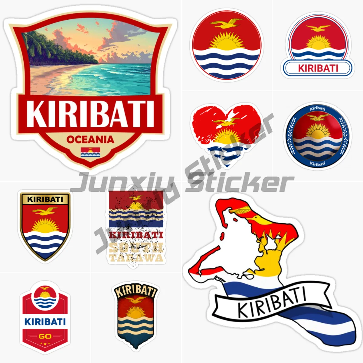 The Republic of KIRIBATI Flag Laptop Computer Host Decal Fashion DIY Decor Accessories