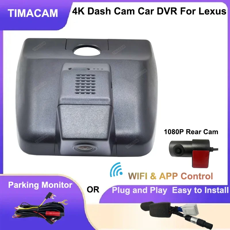 Dedicated Dash Camera For Lexus NX AZ10 nx200t nx300 nx300h nx200 2017 2018 2019 2020 2021 Car Dvr 4K 2160P WIFI Video Recorder