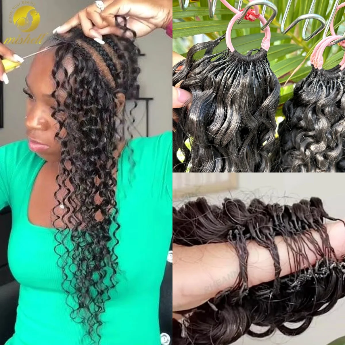 Natural Boho Crochet Braids Human Hair 100g/ Bundle Goddess Box Braids with Soft Curls Bohemian Braids for Black Women