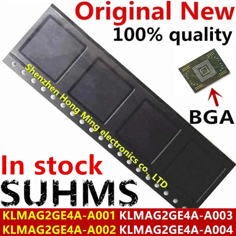 KLMAG2GE4A-A001 KLMAG2GE4A-A002 KLMAG2GE4A-A003 KLMAG2GE4A-A004 BGA, 16GB, 1 개, 100% 신제품