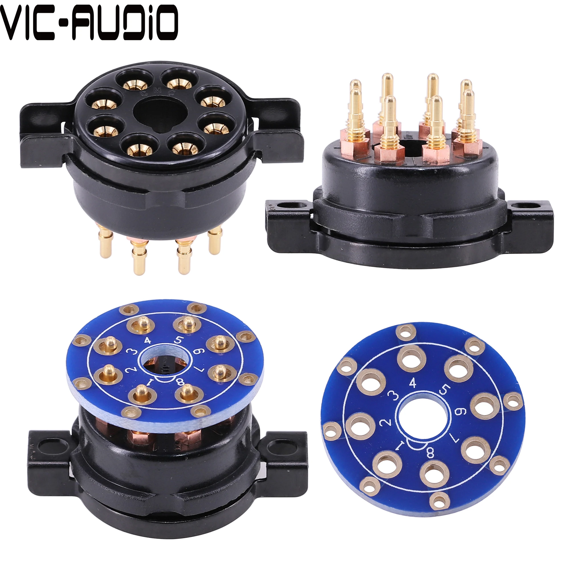 CMC Bakelitowy zawór 8-pinowy K8A do KT88 EL34 5AR4 6L6 6V6 6CA7 6SL7 6SN7 Wzmacniacz lampowy Vintage Audio HIFI
