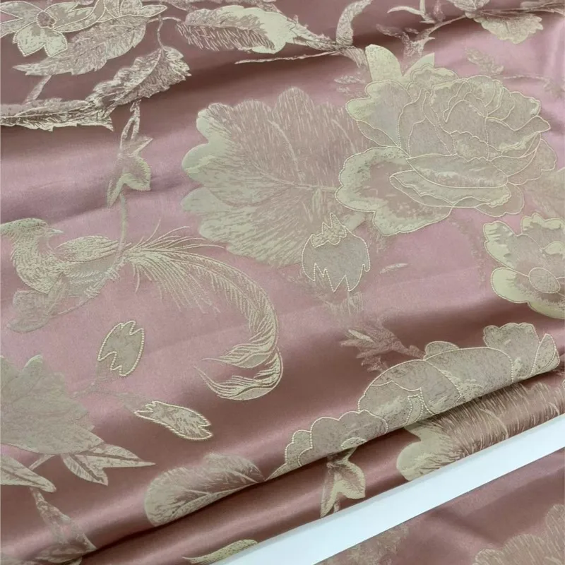 Tela de seda Jacquard de peonía, Cheongsam, 70 Morera, 30 plantas, 27 M, 140 piezas