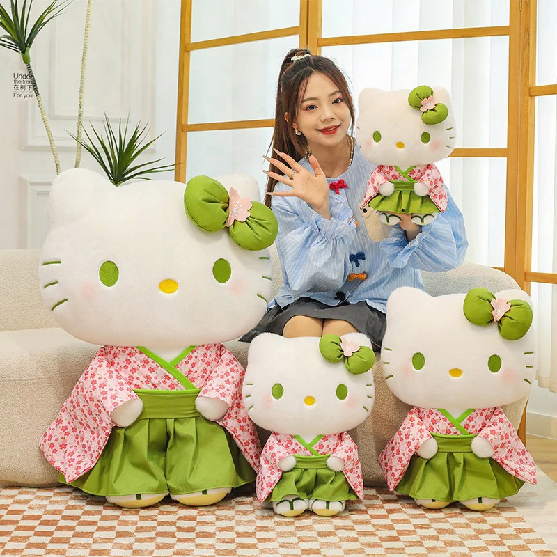 

Sanrio Hokkaido японское кимоно KT кошка плюшевая кукла вишневый цвет матча hello kitty мягкая игрушка детский подарок на день рождения оптом