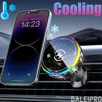 Soporte magnético refrigerado Semiconductor para teléfono, cargador inalámbrico Qi, cargador Magsafe para coche para iPhone, Samsung, Xiaomi, Pixel Cargador de refrigerador MagSafe Soporte universal para teléfono