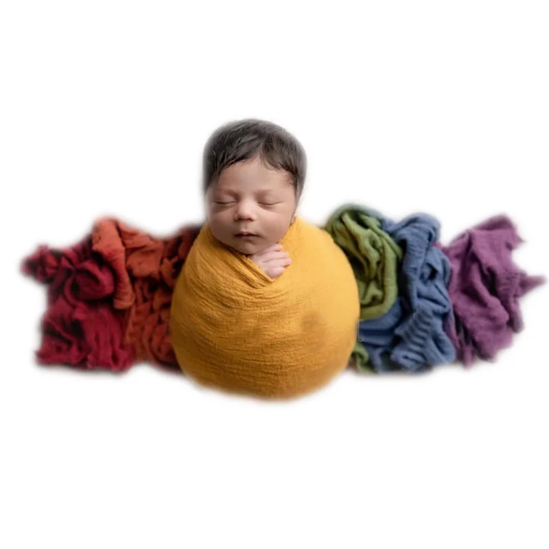 Regenbogen-Käsetuch-Wickeltuch für Neugeborenen-Fotografie-Requisiten, Baby-Foto-Requisite aus 100 % Baumwolle