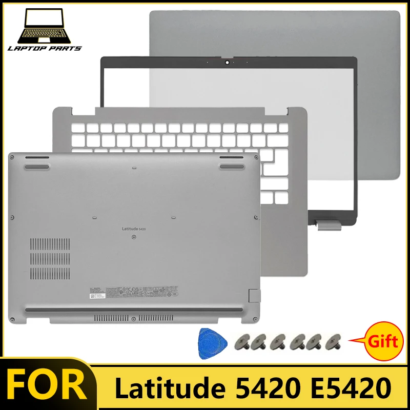 Cadres pour ordinateur portable Latitude 5420 E5420, couverture arrière LCD, lunette avant, repose-paume, boîtier inférieur, charnières de remplacement, nouveau