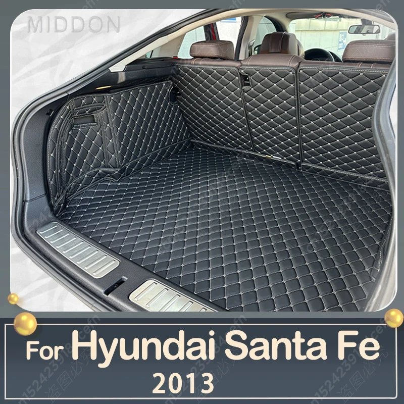 

Car trunk mat for Hyundai Santa Fe Five seats 2013 cargo liner carpet interior accessories cover