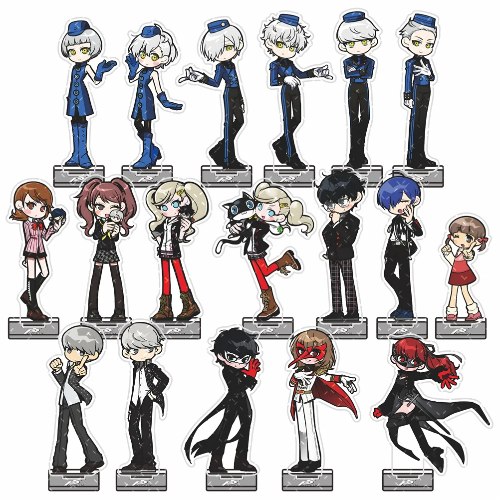 Persona 15cm Cute Themed Chibi Acrylic Stand Figure Keychain Anime Tabletop Decor Collectible Ornament Gift for Manga Fans