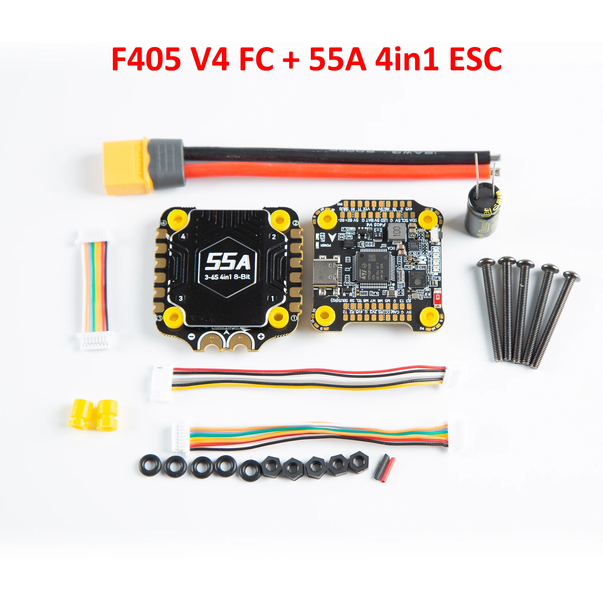 

F405 V4 55A Stack ICM42688P F405 Контроллер полета BLHELI_S 55A 4in1 ESC 30,5X30,5 мм 3-6S для FPV дронов для фристайла для SpeedyBee