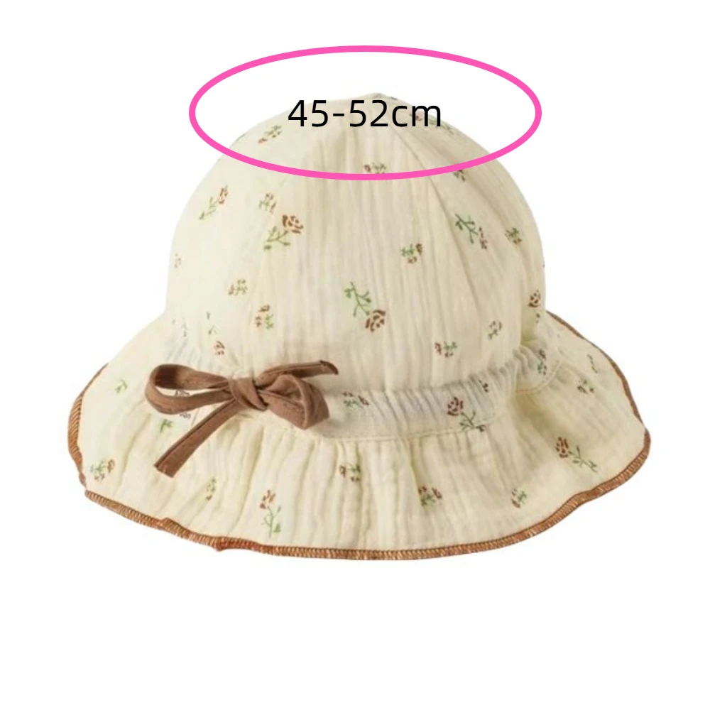 Vintage Schleife Rüschen Prinzessin Hut atmungsaktiv weiche Baumwolle Eimer Hut Sonnenschutz Sonnenschutz Kappe Jungen Mädchen