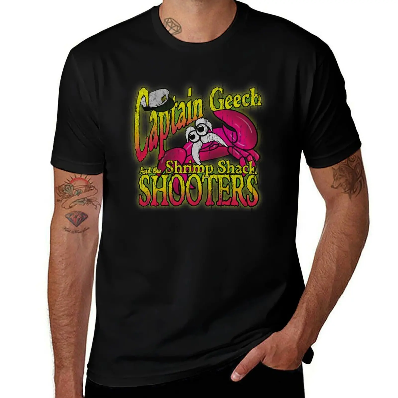 Captain Geech And The Shrimp Shack Shooters - Vintage T-Shirt Plus Size All Match Tee Shirt T-Shirt