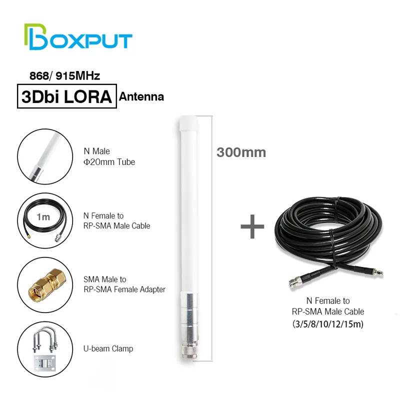 

Outdoor Helium Miner LoRa Antenna 868MHz -930MHz Waterproof High Gain RAK Hotspot Mining Antena for Lorawan Router Modem