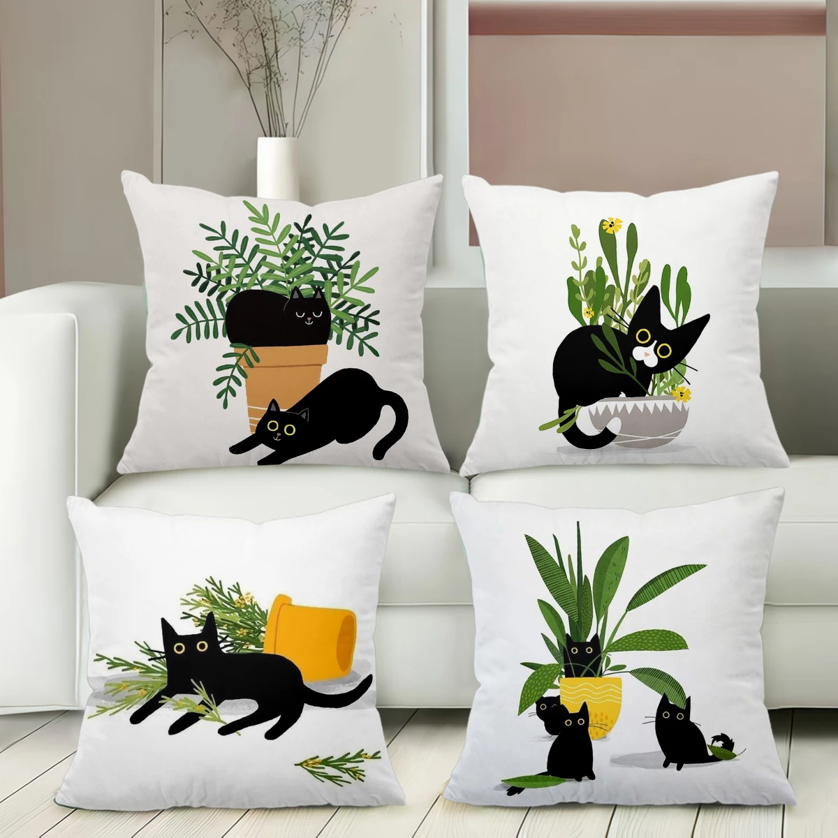 Black Cats Playing …
