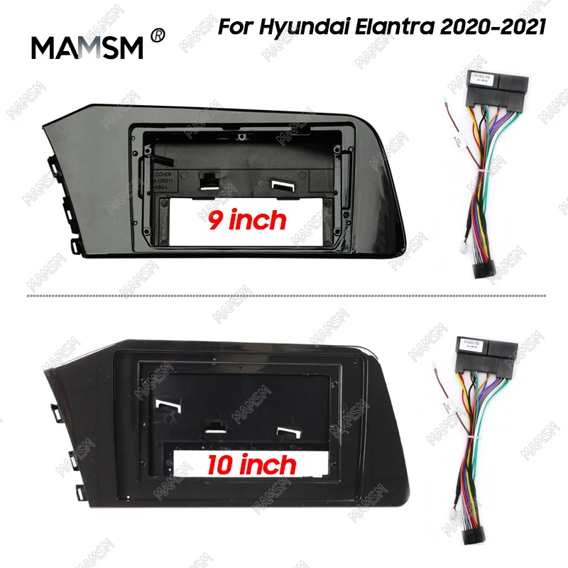 MAMSM Car Frame Fascia Adapter Android Big Screen Radio Fitting Panel Kit For  Hyundai Elantra 2020 2021 9 inch 10 inch