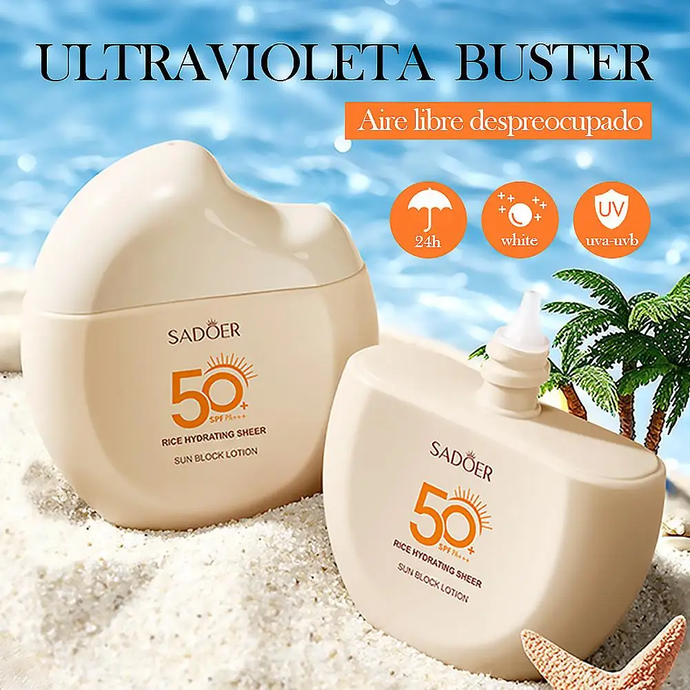 Spf 50+ Sunscreen for Face Body Sun Block Creams Solar Blocker Refreshing Non Greasy UV Resistant Facial Sunscreen