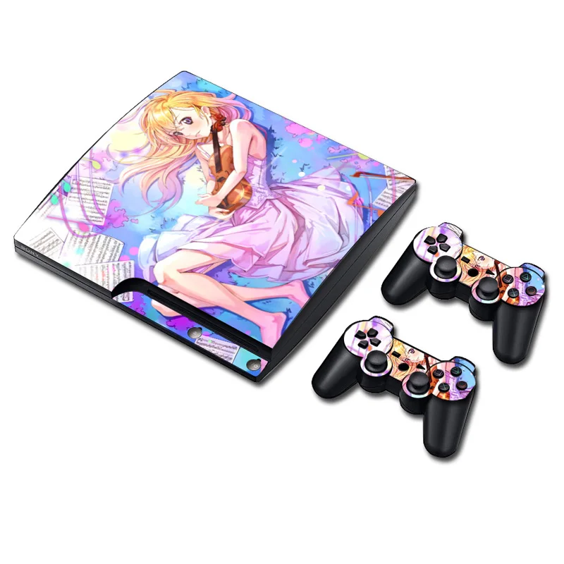 Cute Anime Girl Stylish Design Vinyl Decal Skin Sticker For PS3 SLIM customized accessory cover