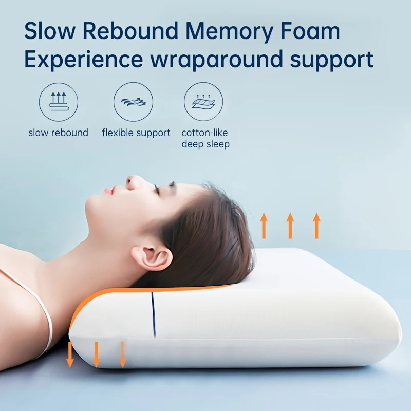 Memory Foam Orthopedic Pillow Slow Rebound Space Concave Cervical Spine Pillows For Sleeping Relieve Neck Pain can be washed