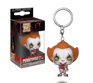 Llavero Funko Pocket Pop de Pennywise, Chucky, Figura Coleccionable de Vinilo de la Película de Terror It, Child's Play