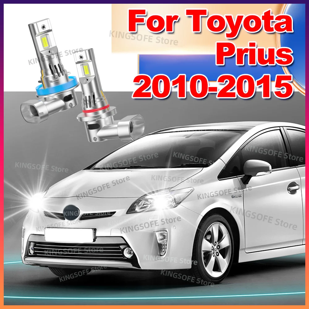 

2/4Pcs LED Light 50000LM Headlight Canbus With Fan Turbo Lights For Toyota Prius 2010 2011 2012 2013 2014 2015