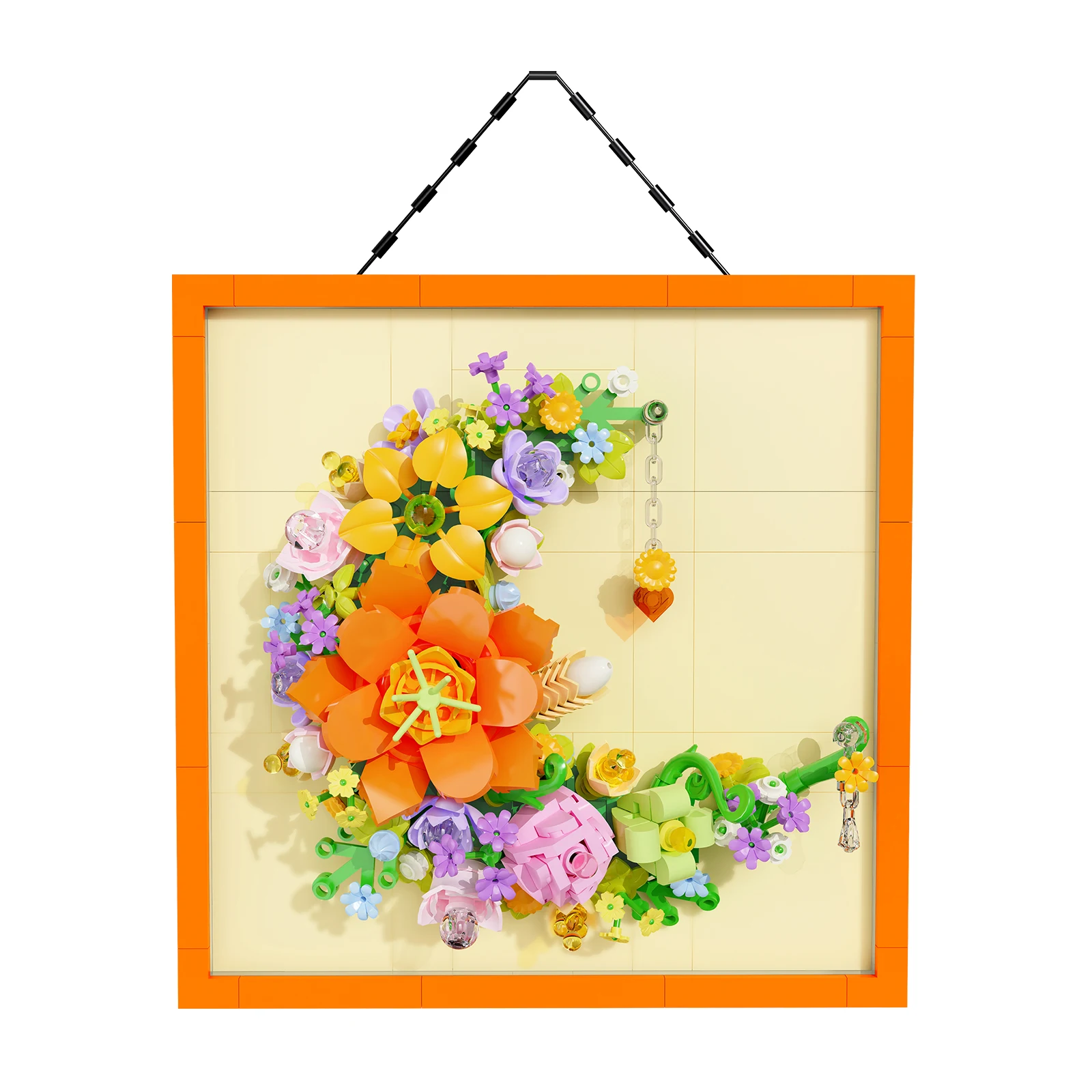 

Креативный строительный блок, цветок, фоторамка, подвеска-сделай сам, настенный декор и настольный декор, идеальный праздничный подарок для девочек, развивающая игрушка