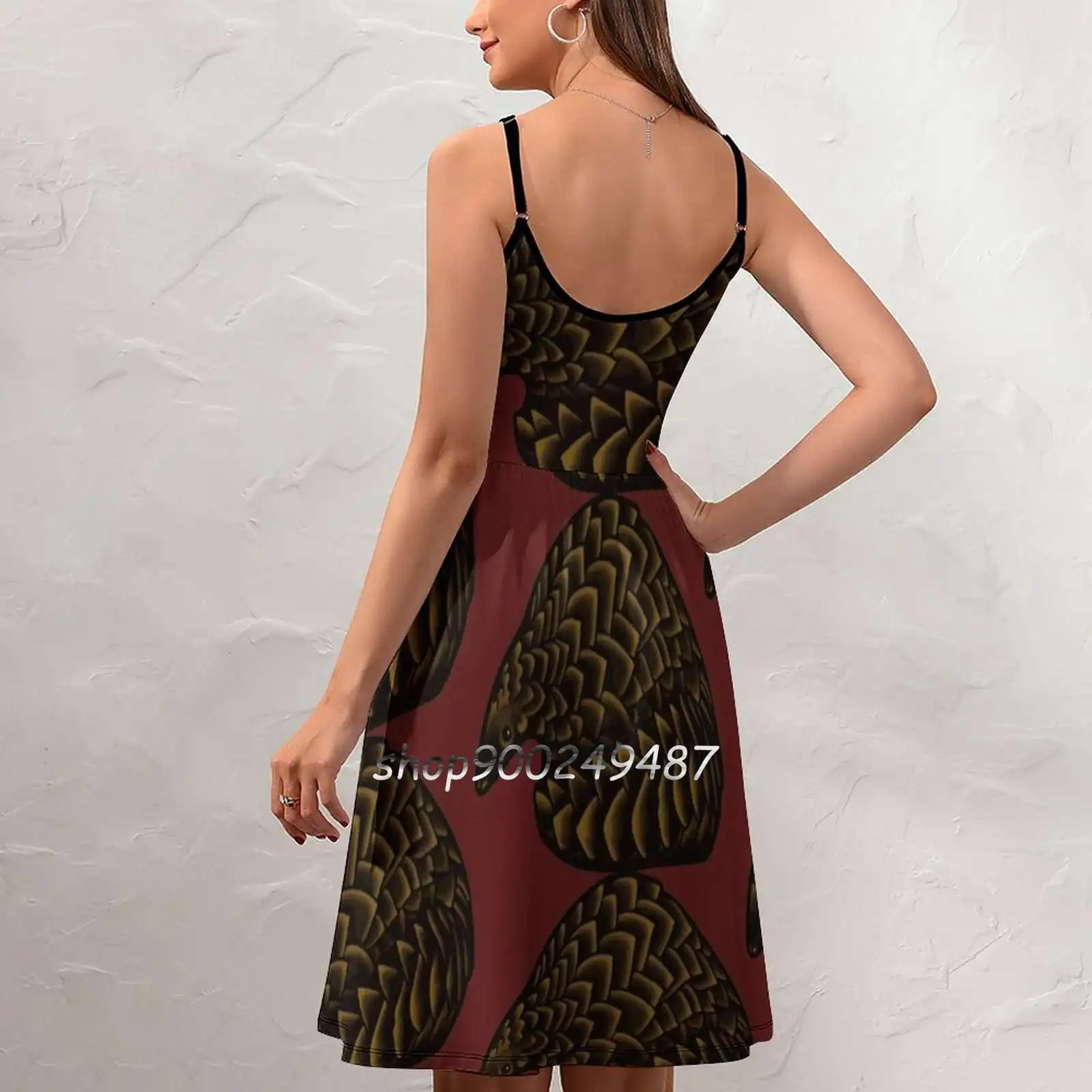 Pangolin Sling Dress Women Summer Printing Condole Belt Dresses Pangolin Pangolins Cute Animals Funny Animals Animals Creatures