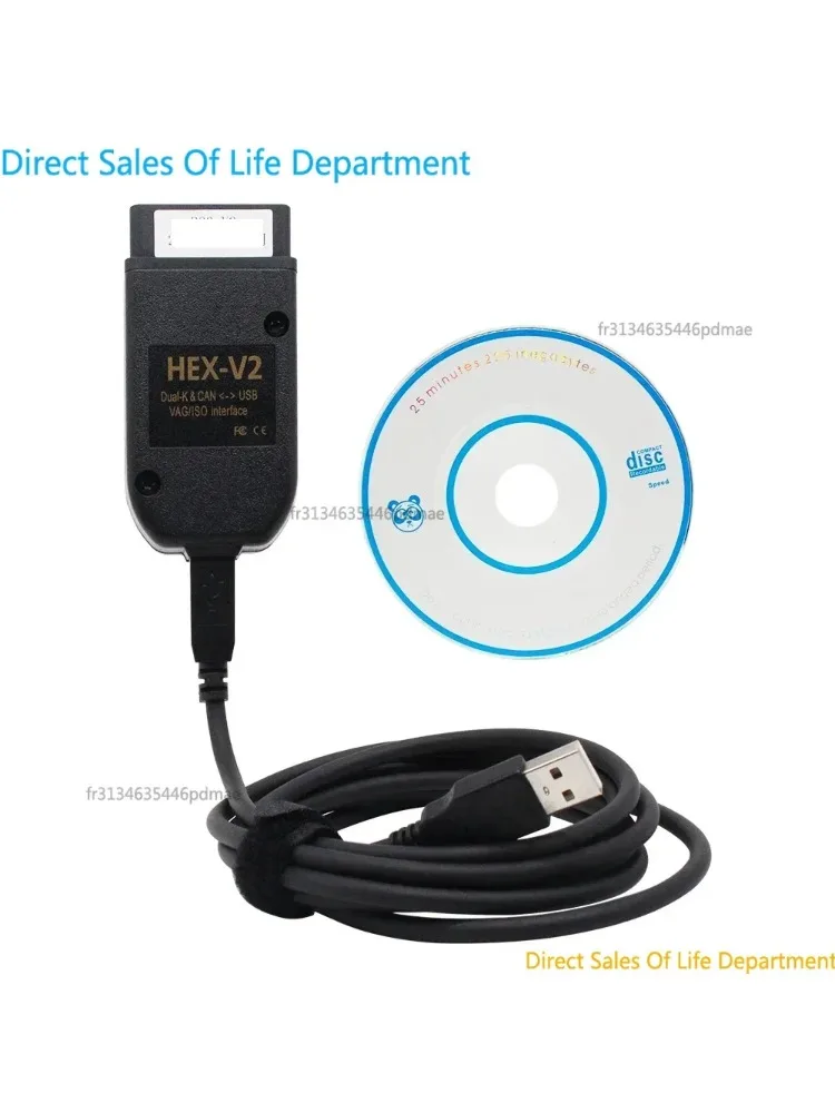 Interface VCDS VAGCOM 2026, VCDSCAN HEX V2, mise à jour 23.3.3, pour VW, pour AUDI, Skoda, Seat, outils de diagnostic automobile multilingues