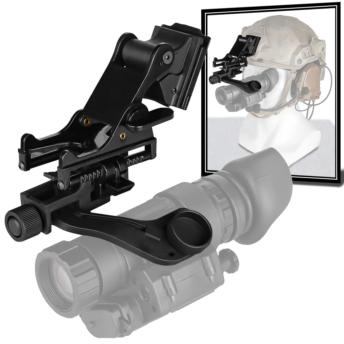 Montaje NVG Rhino cola milano para casco visión nocturna PVS-14 - imagen 2