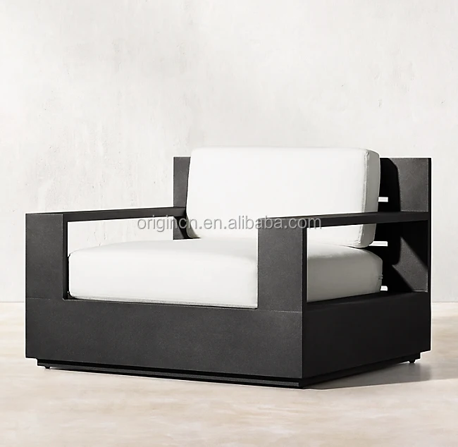 

-Garden Outdoor Furniture 4 Pieces Relaxation Seat Thick Pad Aluminum Metal Sofa Set