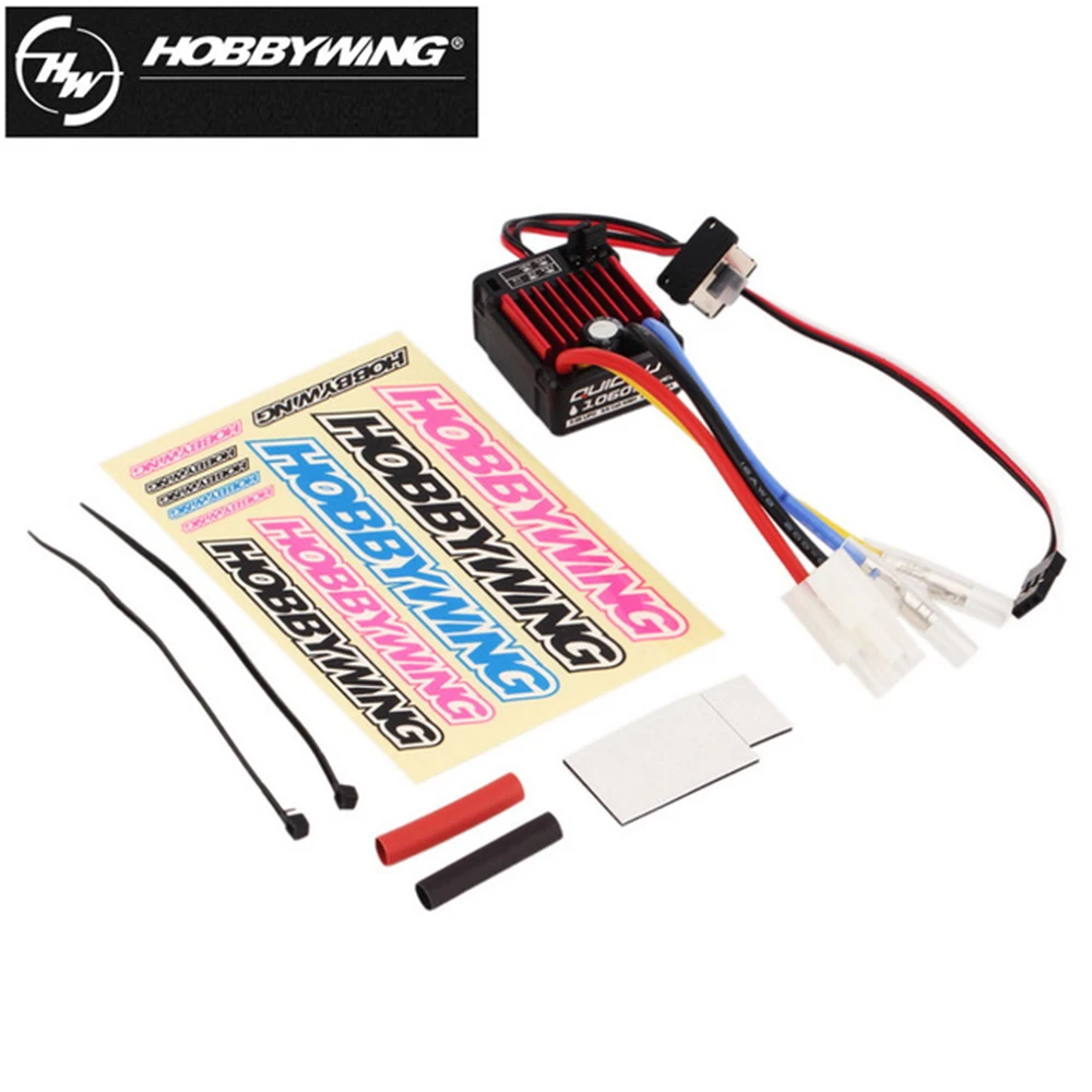 HobbyWing-controlador de velocidad electrónico cepillado QuicRun 1060 ESC 60A ESC para coche teledirigido 1:10, impermeable, para coche teledirigido