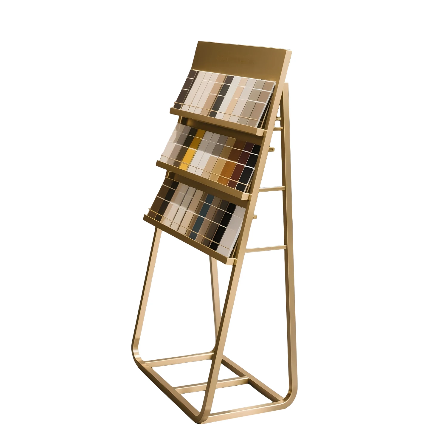 Floor-to-ceiling building materials swatch integrated ceiling sample rack ceramic stone display rack clothing cabinet door swatc