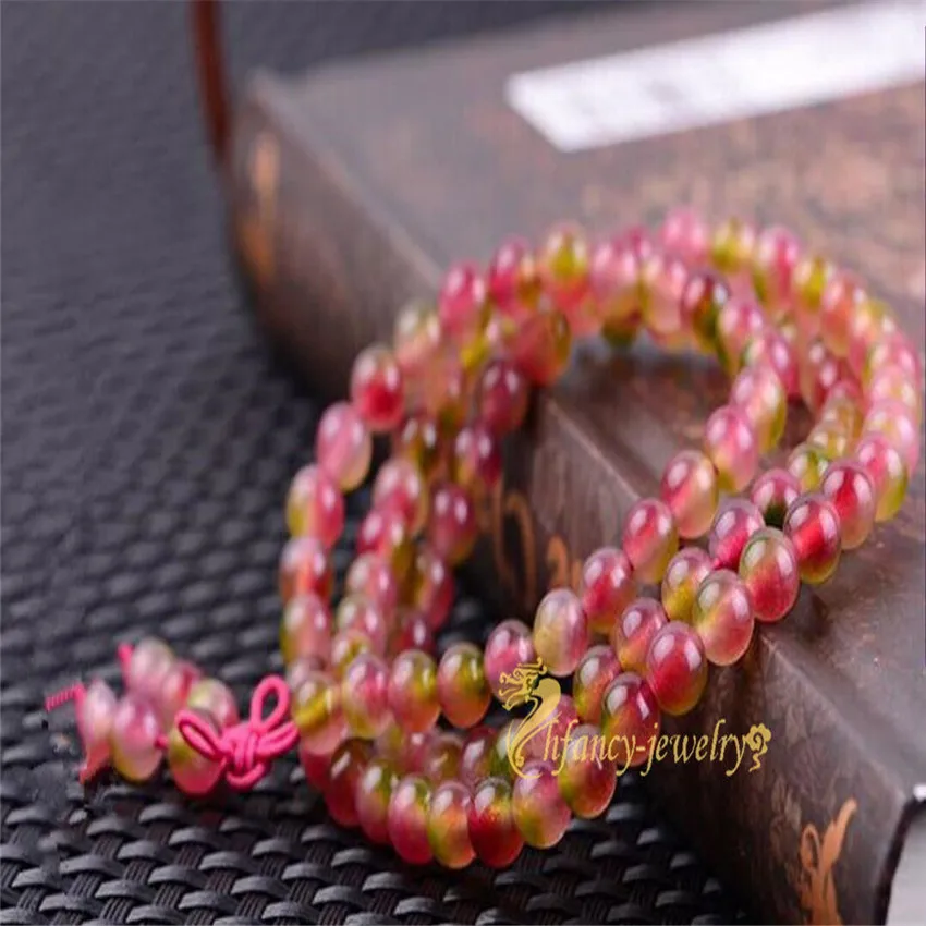 Jade 108 Bead Bracelet Yoga Mala Prayer Fragrant Buddhist Men's Mala Men Link 6mm Pink Green