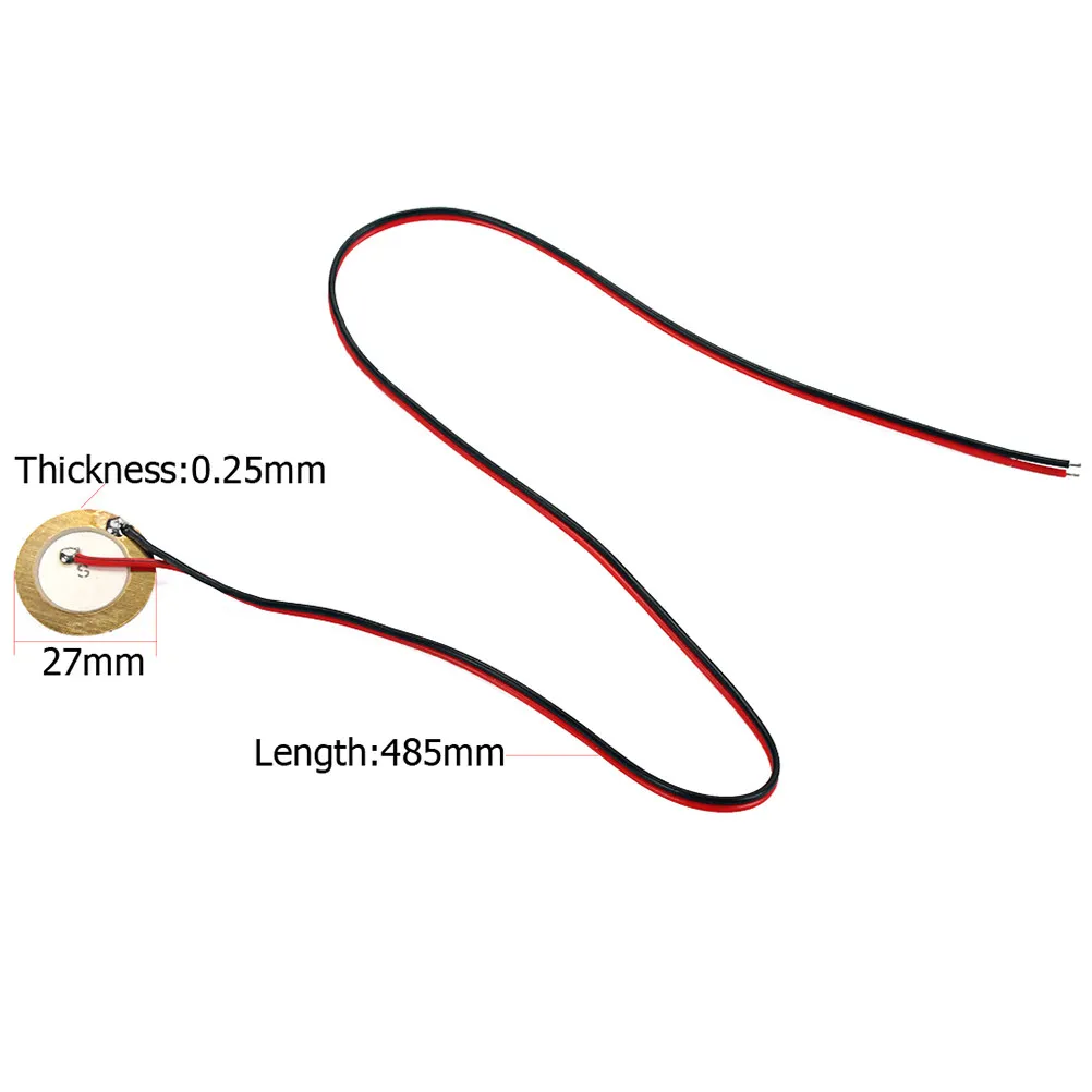 24Pcs Alloy Guitar Piezo Pickup Preamp Metal Copper Coil Line Patch for Acoustic Guitar Ukulele Mandolin Banjo Violin Studio