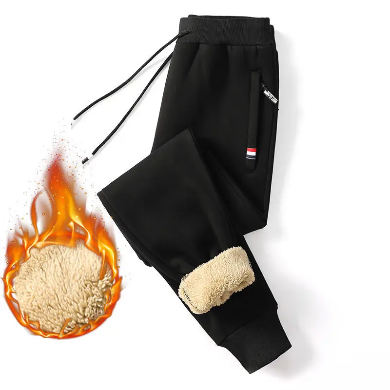 Winter Lambswool Warm Casual Pants Men Fitness Sportswear Tracksuit Bottoms Sweatpants Trousers Track Pants Mens Joggers M-5XL