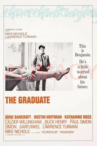 The Graduate Movie Advert Retro Style Metal Sign, Anne Bancroft Dustin Hoffman