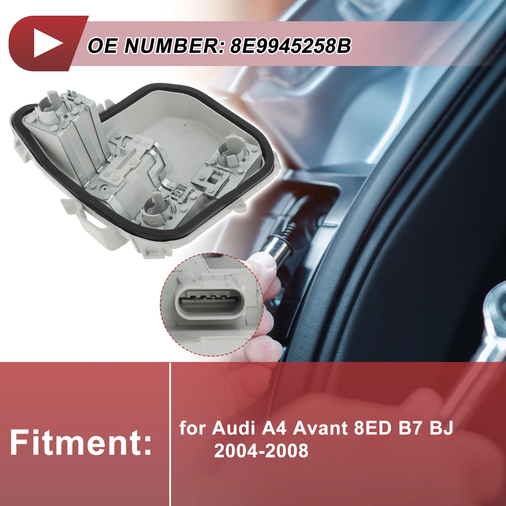 

X Autohaux 1 шт. правая розетка заднего фонаря для Audi A4 Avant 8ED B7 BJ 2004-2008 No 8E9945258B