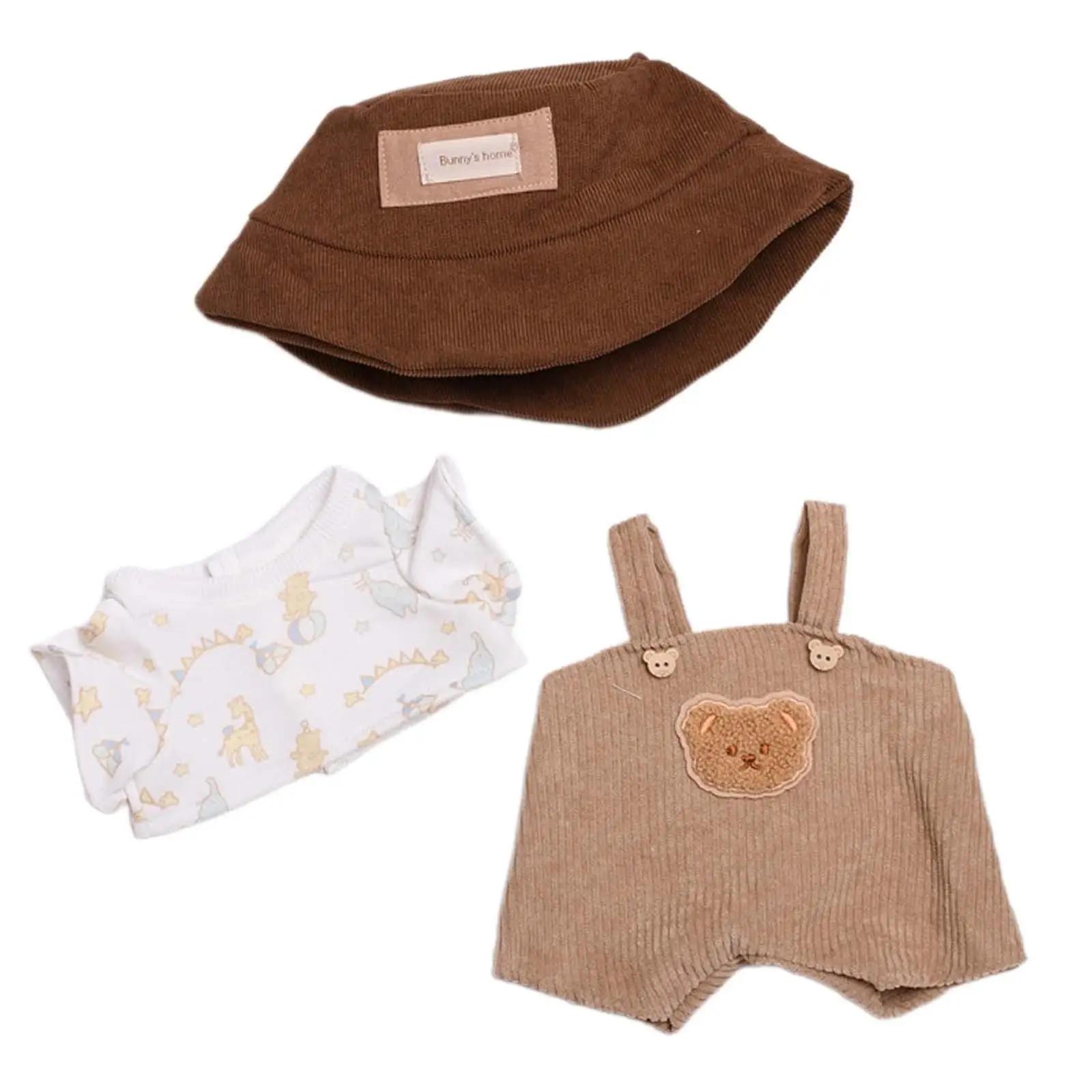 Ensemble de Vêtements Beurre pour Fille, Costume avec Chapeau, Accessoires pour Enfants de 5 à 7 et 8 à 10 ans, 38cm, 3 Pièces