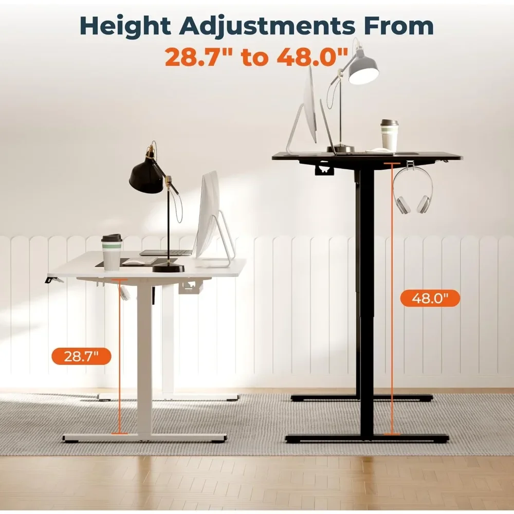 Adjustable Standing Desk, Large 79x31 Inches Standing Desk with Cable Management, Height Adjustable Home Office Computer Desk