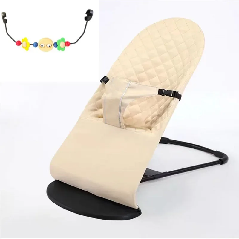 Chaise Berçante Pliante Universelle pour Bébé, Berceau pour Nouveau-né, Design Ergonomique avec Jouets, Quatre Saisons