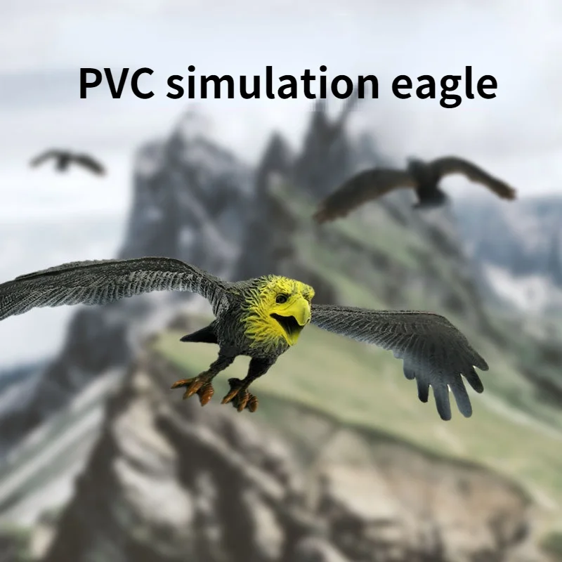 Simulation Eagle PVC Forest Animal Bionic Toys Big Bird Plastic Model Decoration Props Prank Baby Funny Gift Children\'s Toys