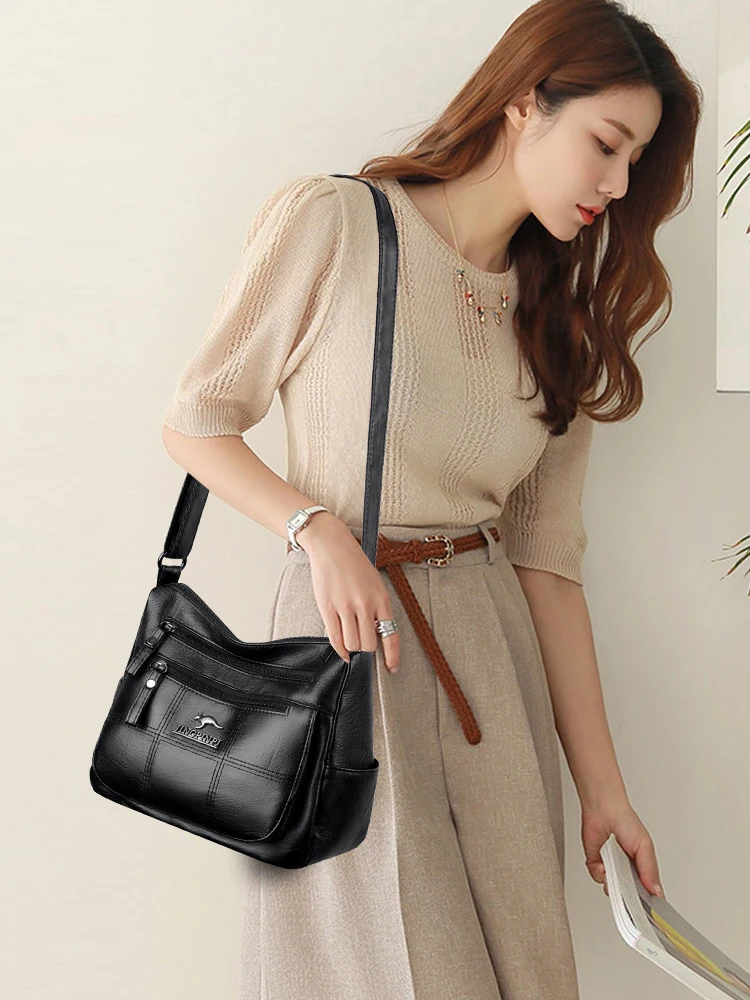 Crossbody Bags for Women Trendy Vegan Leather Shoulder Purse Cross Body Bag with  Adjustable Strap