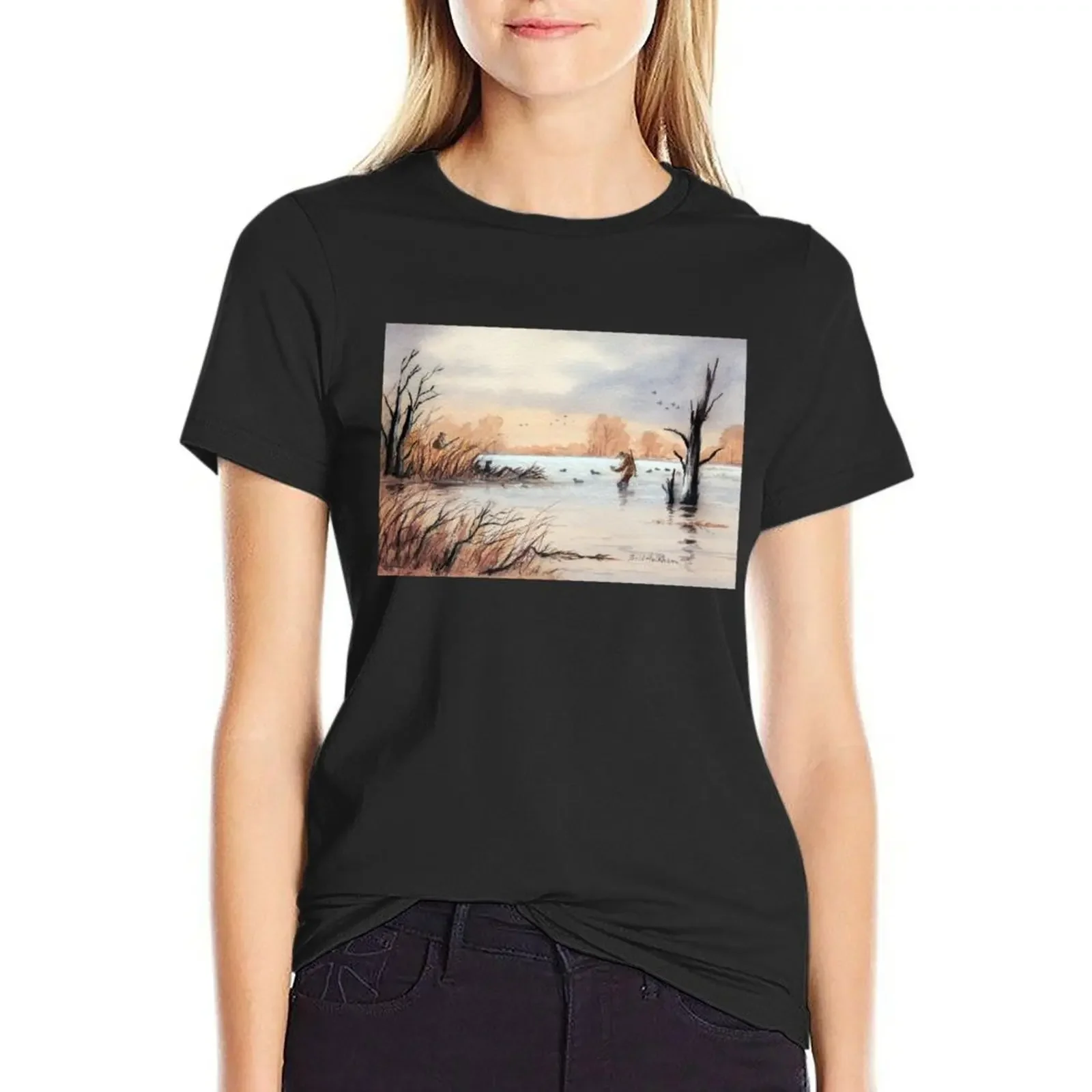 

Setting Out The Decoys I T-Shirt tees summer tops funny womans clothing