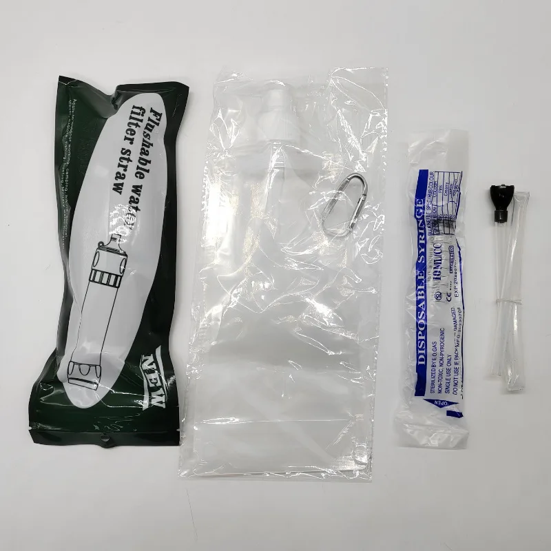 Personal Water Filter Straw Portable Camping Survival Emergency Drinking Water Purifier