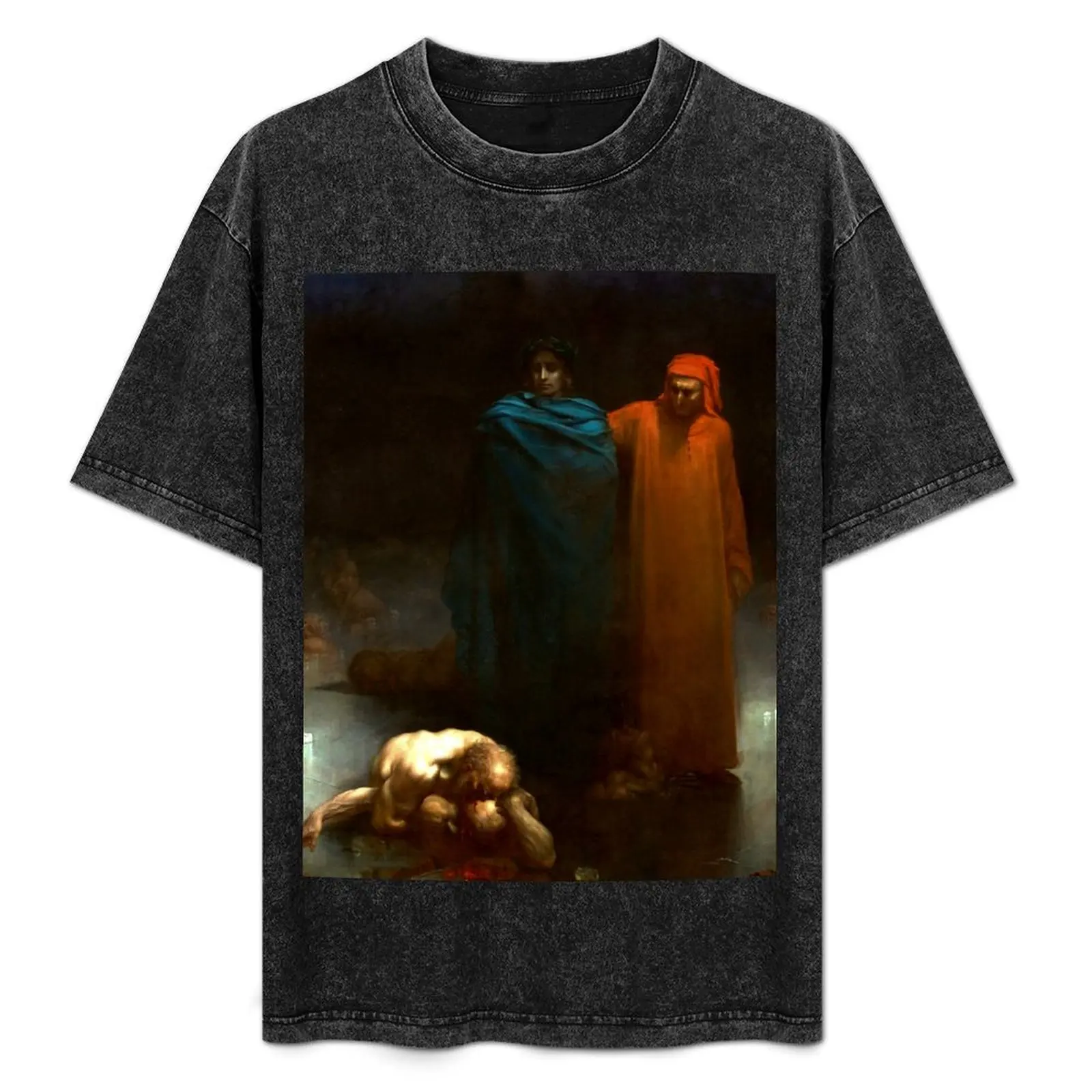 

Gustave Doré - Dante and Virgil in Hell T-Shirt tops cotton graphic tees man clothes baggy shirts designer t shirt men